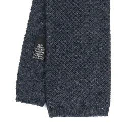 CRAVATTA TRICOT IN CASHMERE GRIGIO SCURO Tinta unita