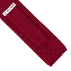 CRAVATTA TRICOT IN CASHMERE BORDEAUX Tinta unita