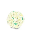 ELASTICO PER CAPELLI IN SETA VERDE Fantasia floreale