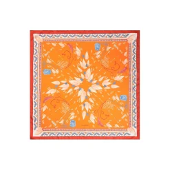 FOULARD ARANCIONE IN SETA E ORANGE FIBER Collezione orange fiber
