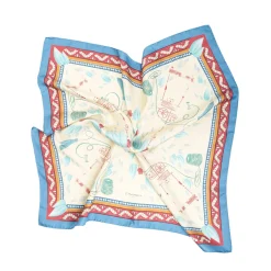 FOULARD BEIGE IN SETA E ORANGE FIBER Collezione orange fiber