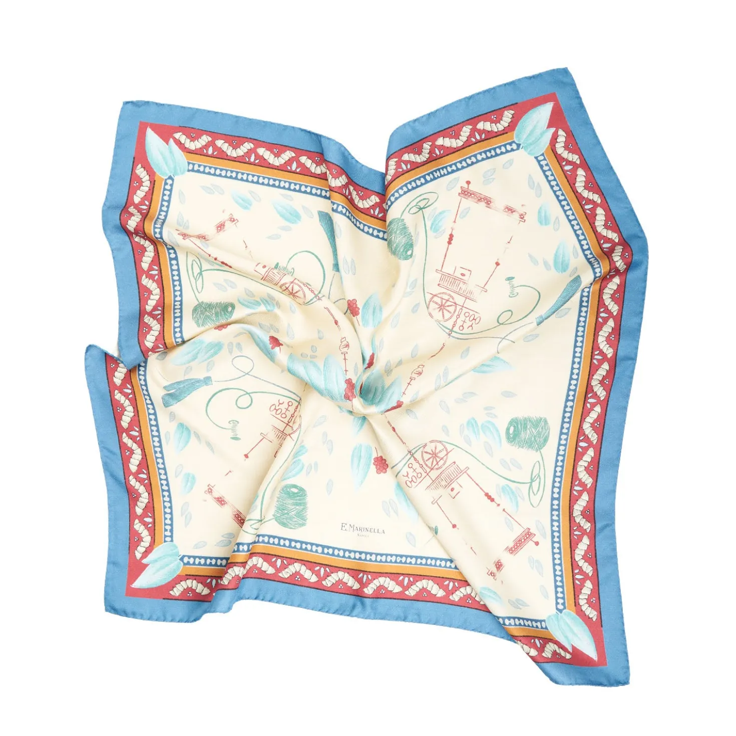 FOULARD BEIGE IN SETA E ORANGE FIBER Collezione orange fiber