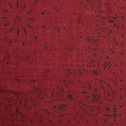 FOULARD IN LANA, CASHMERE E SETA 65 BORDEAUX Paisley