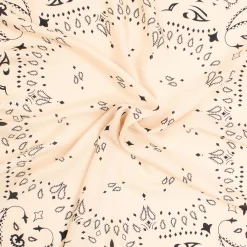 FOULARD IN LANA, CASHMERE E SETA 65 BIANCA Paisley