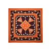 FOULARD IN SETA 90 ARANCIONE Elefanti portafortuna