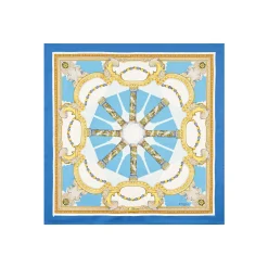 FOULARD IN SETA 90 BLU Chiostro di santa chiara