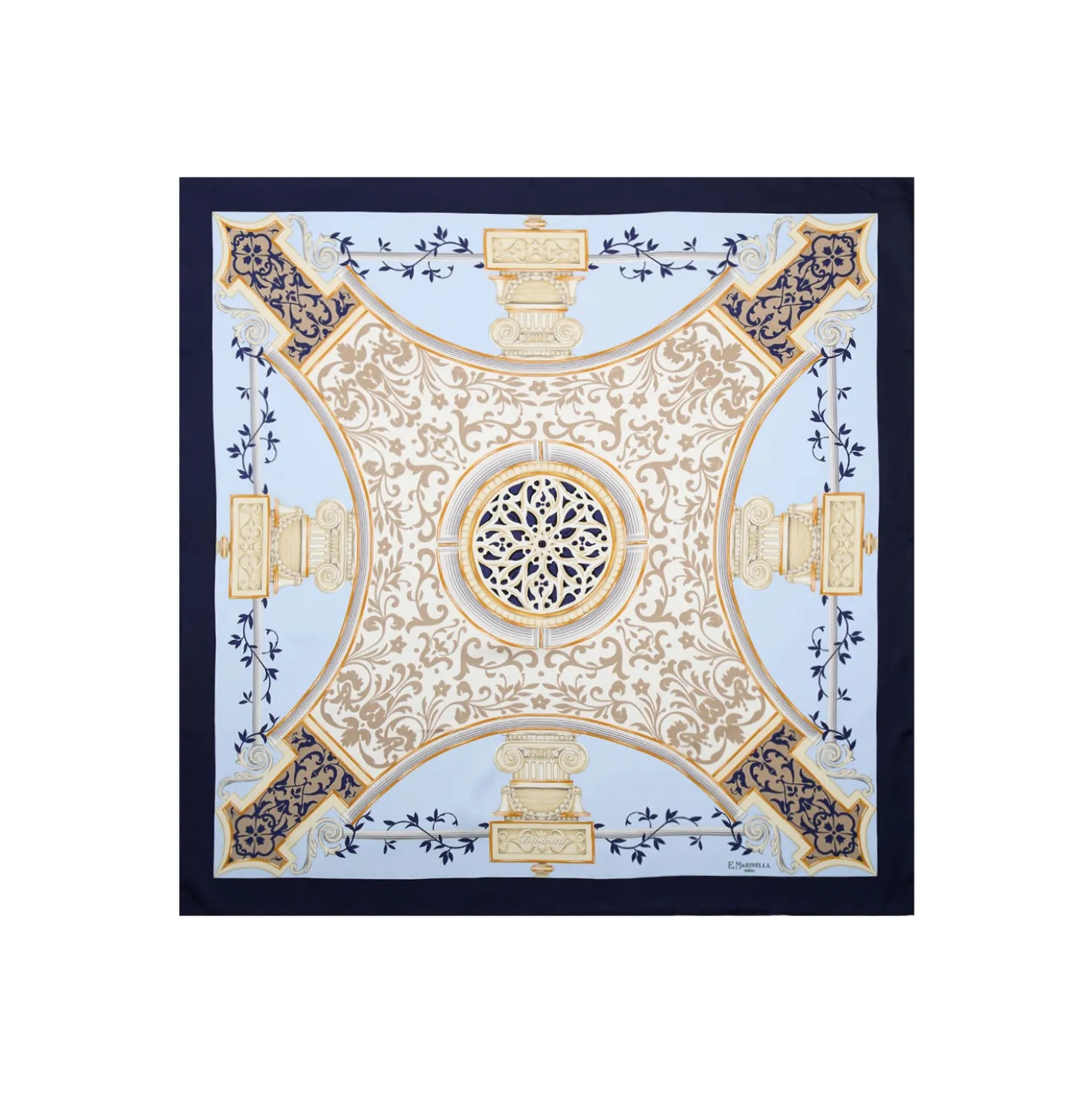 FOULARD IN SETA 90 BLU Divinita’