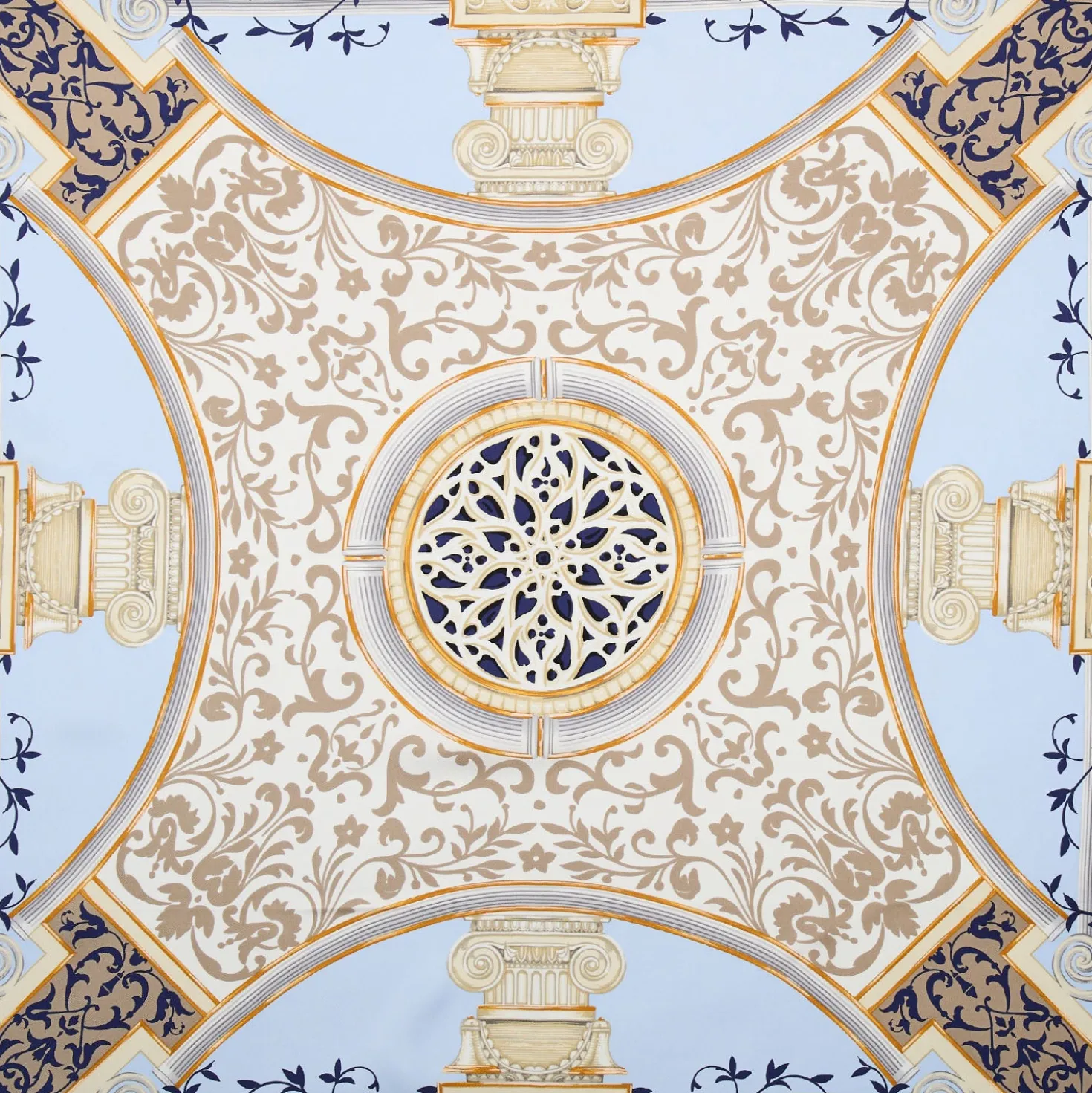 FOULARD IN SETA 90 BLU Divinita’