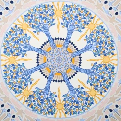 FOULARD IN SETA 90 BLU Mosaico