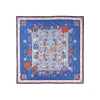 FOULARD IN SETA 90 BLU World of archivio flowers 1961