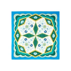 FOULARD IN SETA 90 BLUETTE Motivo floreale