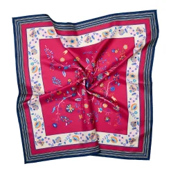 FOULARD IN SETA 90 FUCSIA L'albero della vita