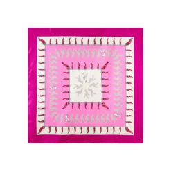 FOULARD IN SETA 90 FUCSIA Pulcinella portafortuna