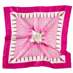 FOULARD IN SETA 90 FUCSIA Pulcinella portafortuna