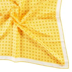 FOULARD IN SETA 90 GIALLO Small flower ispiration