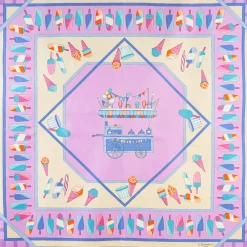 FOULARD IN SETA 90 LILLA La gelateria