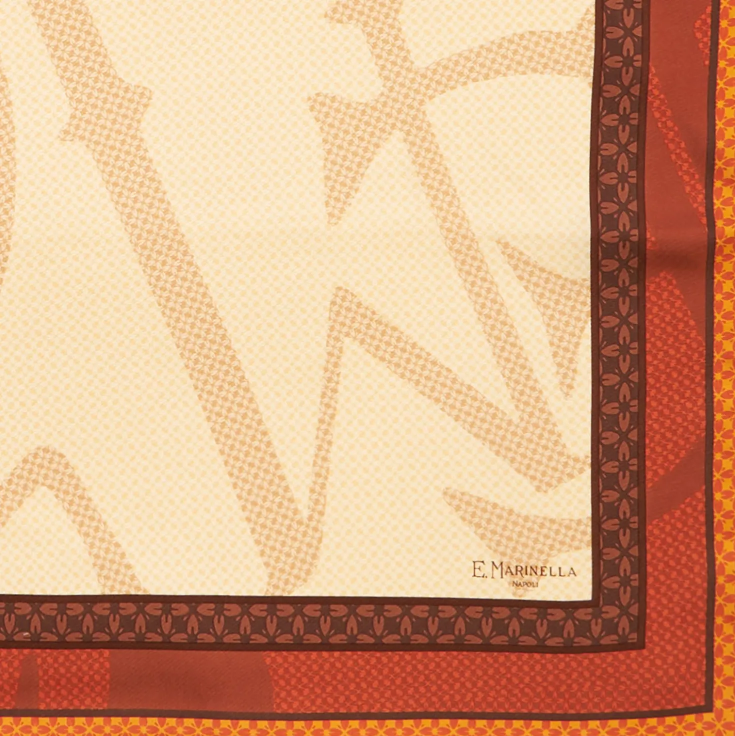 FOULARD IN SETA 90 MARRONE CHIARO Archivio ispiration 1961