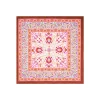 FOULARD IN SETA 90 MARRONE Motivo damascato