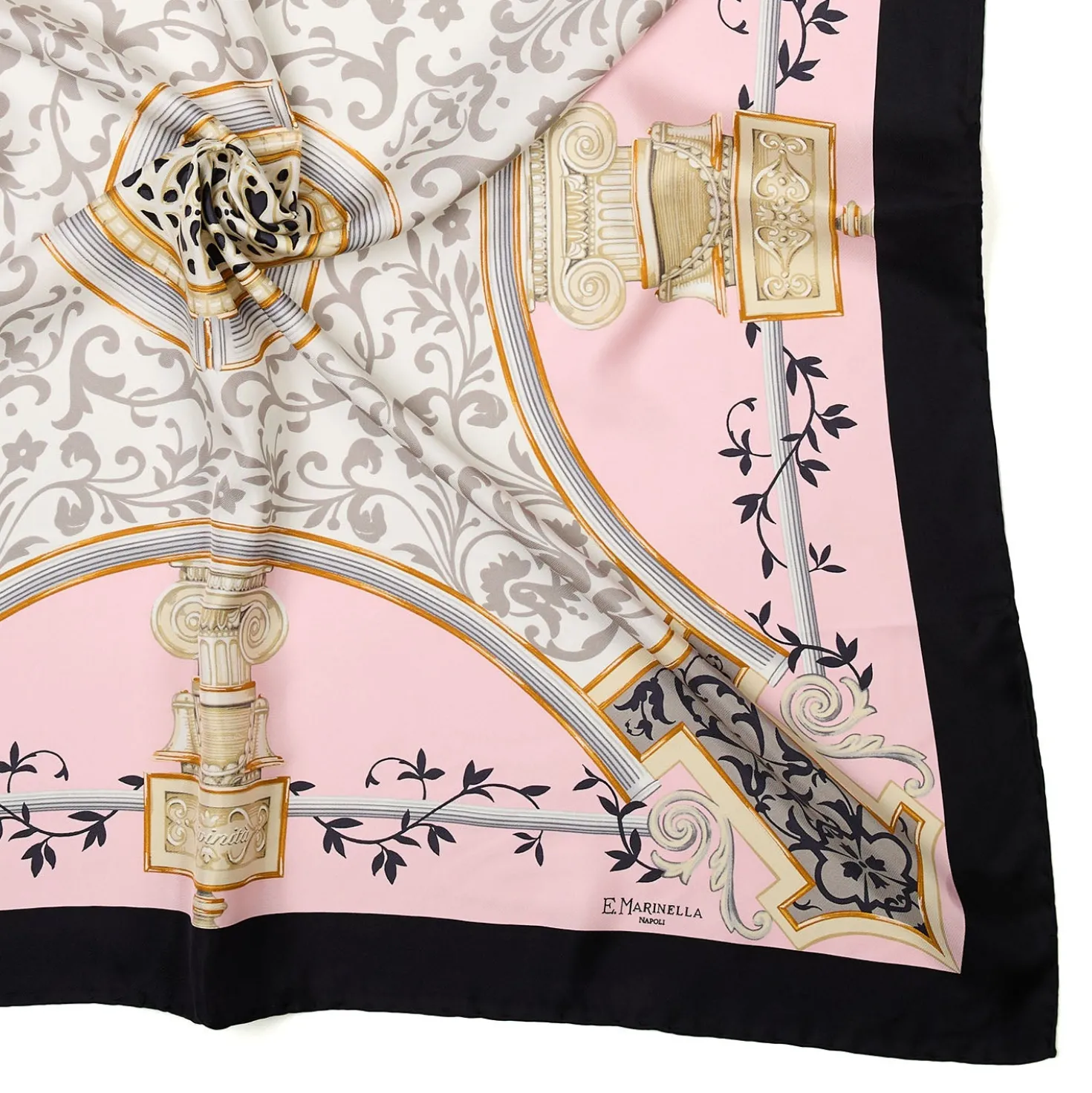 FOULARD IN SETA 90 NERO Divinita’