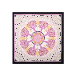 FOULARD IN SETA 90 NERO Mosaico