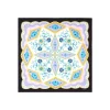 FOULARD IN SETA 90 NERO Motivo floreale