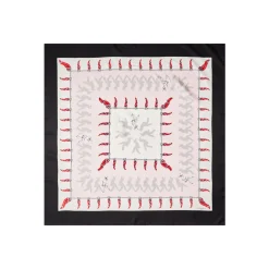 FOULARD IN SETA 90 NERO Pulcinella portafortuna