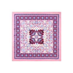 FOULARD IN SETA 90 ROSA Maiolica mediterranea