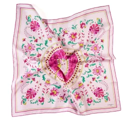 FOULARD IN SETA 90 ROSA Un'estate caprese