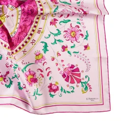 FOULARD IN SETA 90 ROSA Un'estate caprese