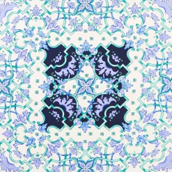 FOULARD IN SETA 90 VERDE CHIARO Maiolica mediterranea