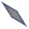 FOULARD ROMBO IN SETA AZZURRO Microfantasia fiore
