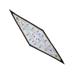 FOULARD ROMBO IN SETA AZZURRO Collezione san valentino