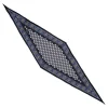 FOULARD ROMBO IN SETA BLU SCURO Microfantasia fiore