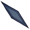 FOULARD ROMBO IN SETA BLU SCURO Microfantasia fiore