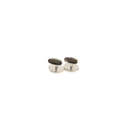 GEMELLI DA POLSO IN ARGENTO VERDECon microfantasia fiore