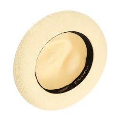 PANAMA MODELLO FEDERICO CON CINTA IN SETA GIALLA, 56 CM E. marinella x borsalino