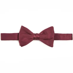 PAPILLON ANNODATO IN RASO DI SETA BORDEAUX Tinta unita