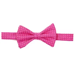 PAPILLON ANNODATO IN SETA FUCSIA Microfantasia geoemtrica