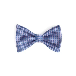 PAPILLON ANNODATO IN SETA BLUETTE Microfantasia geometrica