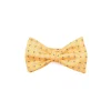 PAPILLON ANNODATO IN SETA GIALLO Microfantasia geometrica