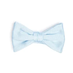 PAPILLON ANNODATO IN SETA AZZURRO Tinta unita