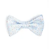 PAPILLON ANNODATO IN SETA AZZURRA Microfantasia fiore