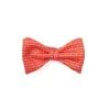 PAPILLON ANNODATO IN SETA ROSSO Microfantasia geometrica