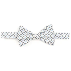 PAPILLON ANNODATO IN SETA BIANCO Microfantasia fiore