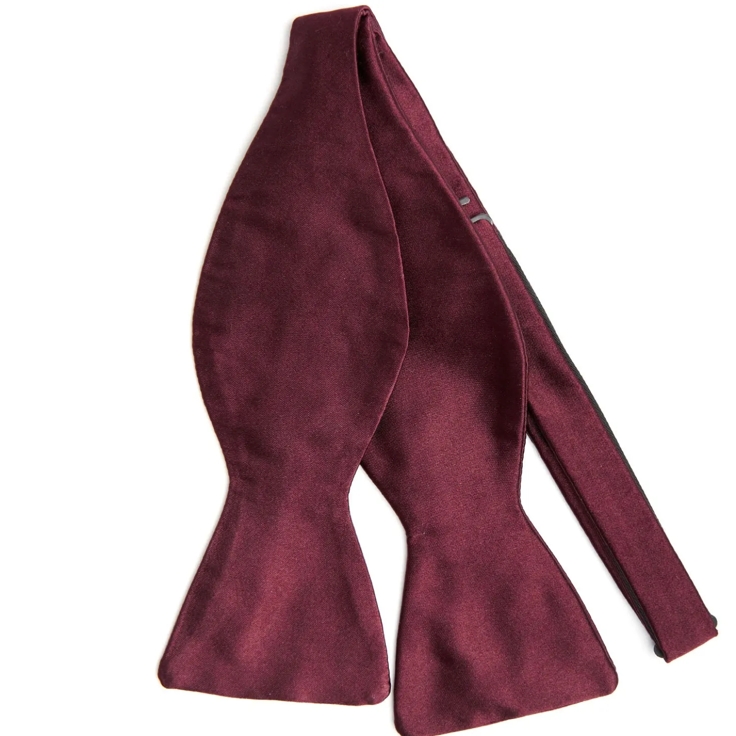 PAPILLON DA ANNODARE IN RASO DI SETA BORDEAUX Tinta unita