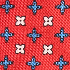 PAPILLON DA ANNODARE IN SETA ROSSO Microfantasia fiore