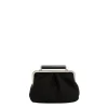 PARTY CLUTCH NERA In camoscio e pelle