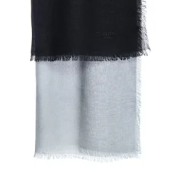 PASHMINA NERA E GRIGIA EFFETTO SFUMATO In cashmere