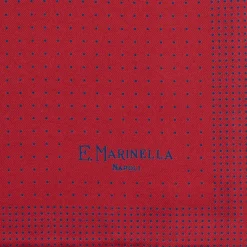POCHETTE DA TASCHINO IN SETA STAMPATA A MANO BORDEAUX Pois