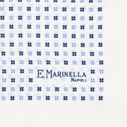 POCHETTE DA TASCHINO IN SETA STAMPATA A MANO BIANCA Microfantasia fiore
